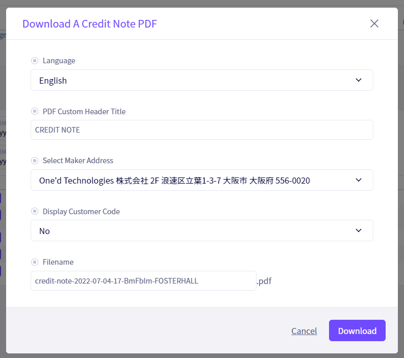PDF headers can now be customized