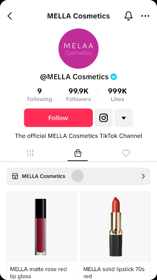 商品ショーケース tiktok shop