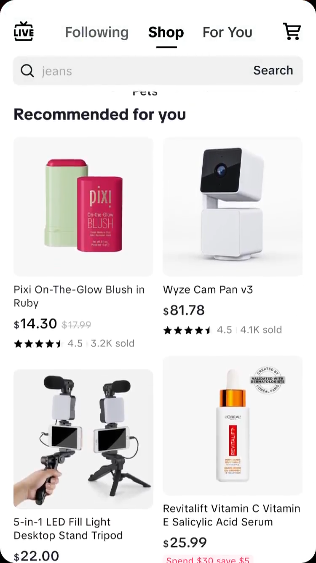 ショップタブ　tiktok shop